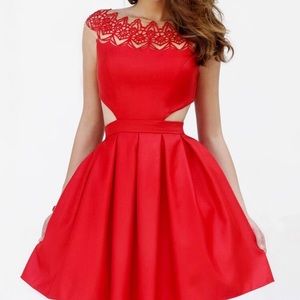 Sherri Hill Red Dress style 9756
